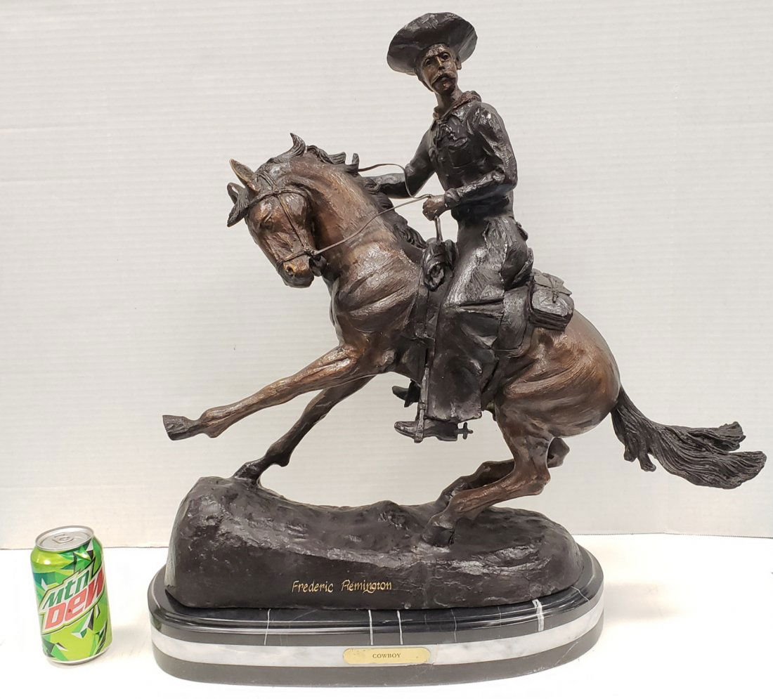 Frederic Remington Cowboy Bronze Sculpture (1 of 2)