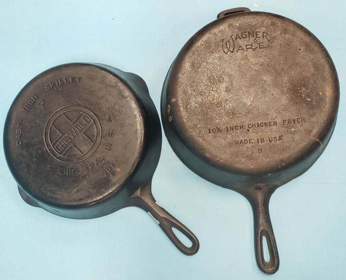 Griswold #7 & Wagner Ware 10.5" Skillets (1 of 4)