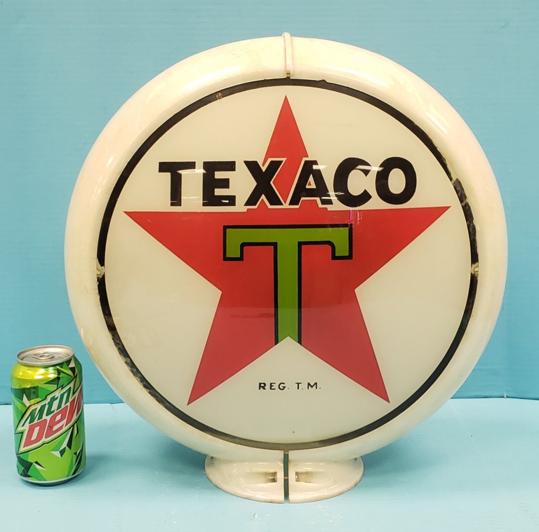 1936 Original Texaco (Black T) Gas Pump Globe (1 of 5)