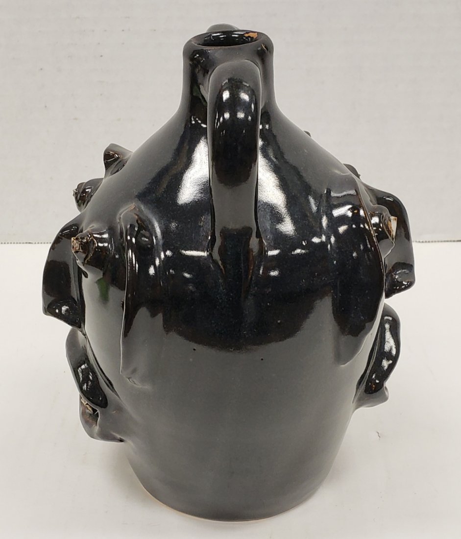 Evan Javan Brown Jr. Double Face Jug Folk Pottery (1 of 5)