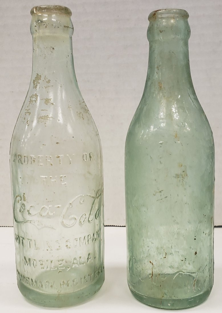 2 straight sided Coca Cola Bottles (1 of 4)