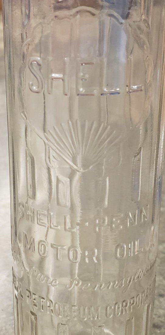 Shell-Penn Motor Oil Early Embossed Bottle (1 of 3)