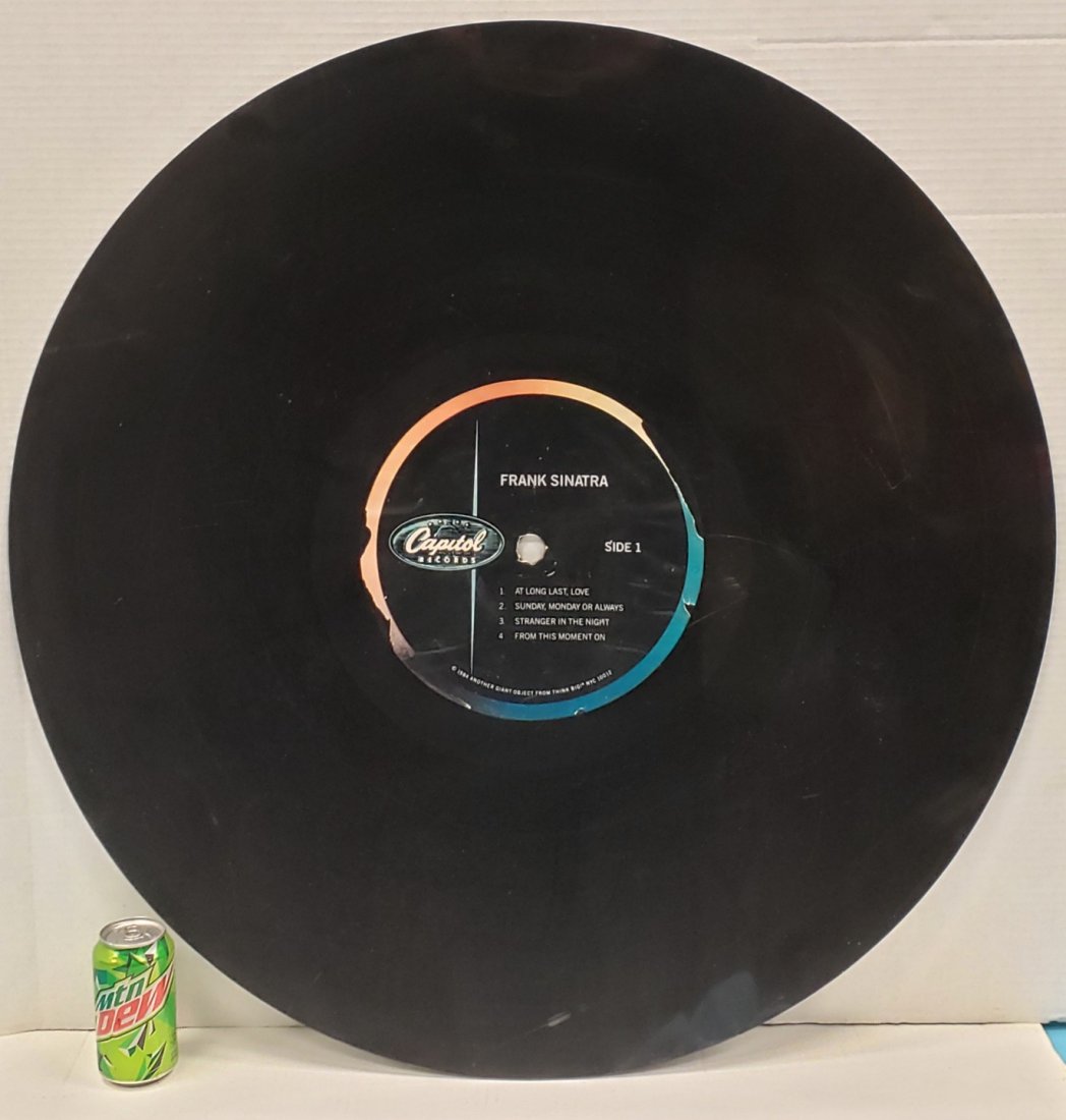 Large 34" Capital Records Frank Sinatra Record Sign (1 of 2)