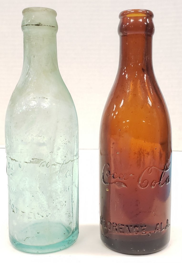 2 straight sided Coca Cola Bottles (1 of 3)