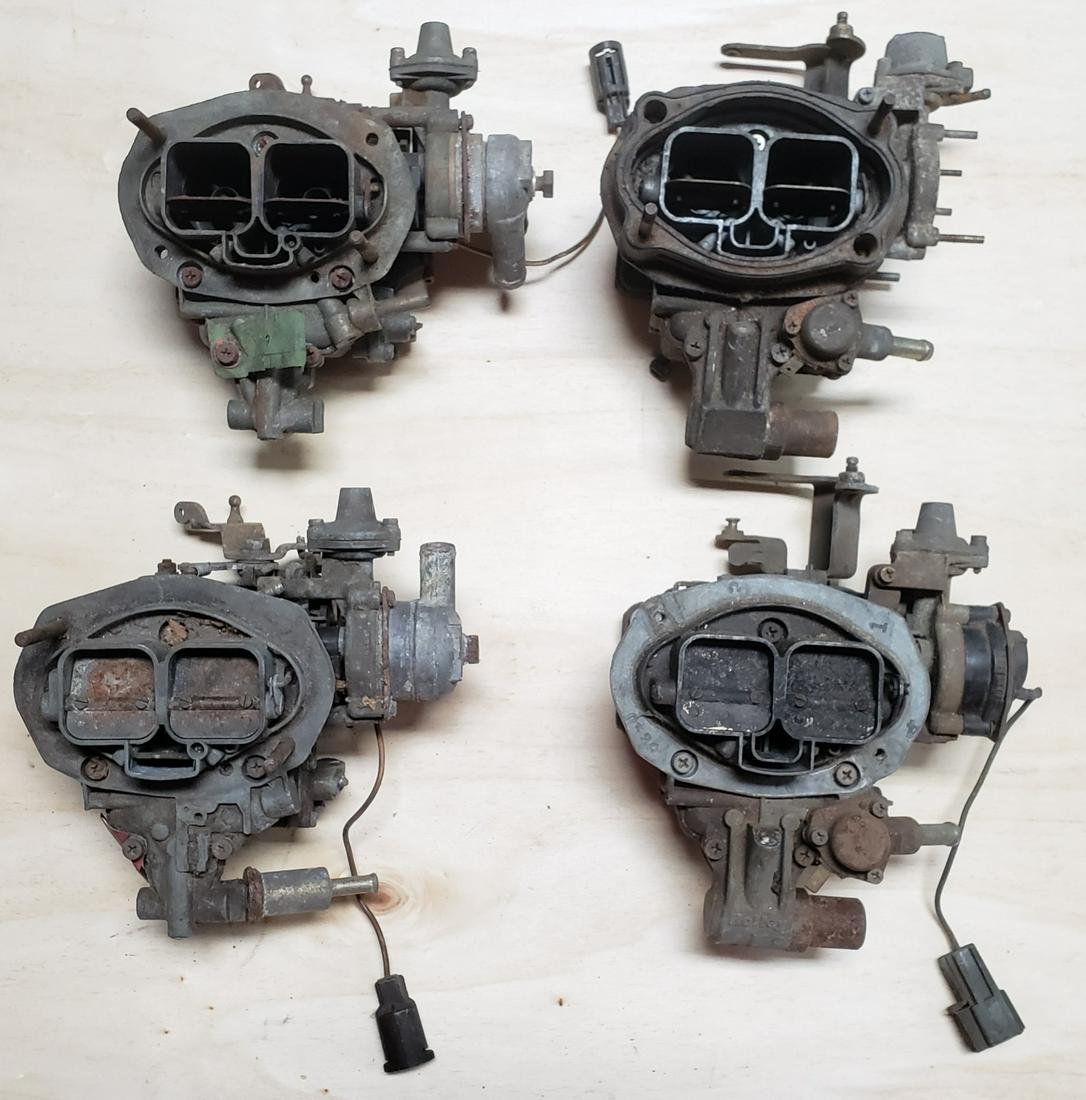 Lot of 4 Holley Motorcraft 1960's 2 BBL carburetors: Part/Repair lotLot of original vintage parts. Please read and understand the terms of this auction prior to placing bids. All bidders are bound to the terms of this auction.