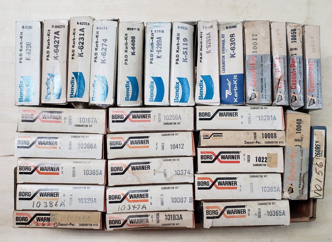 Lot of 30 New Borg Warner, Bendix, Pacco carburetors (1 of 3)