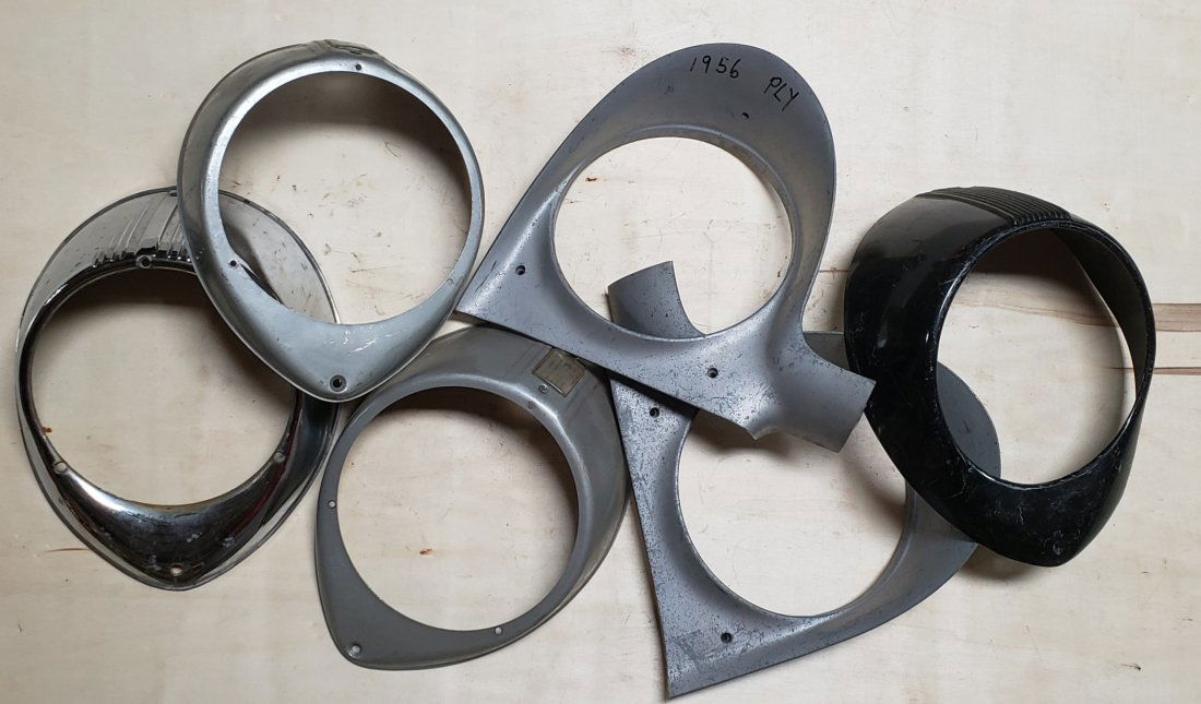 40's 50's Plymouth Ford Studebaker headlamp doors pairs (1 of 4)