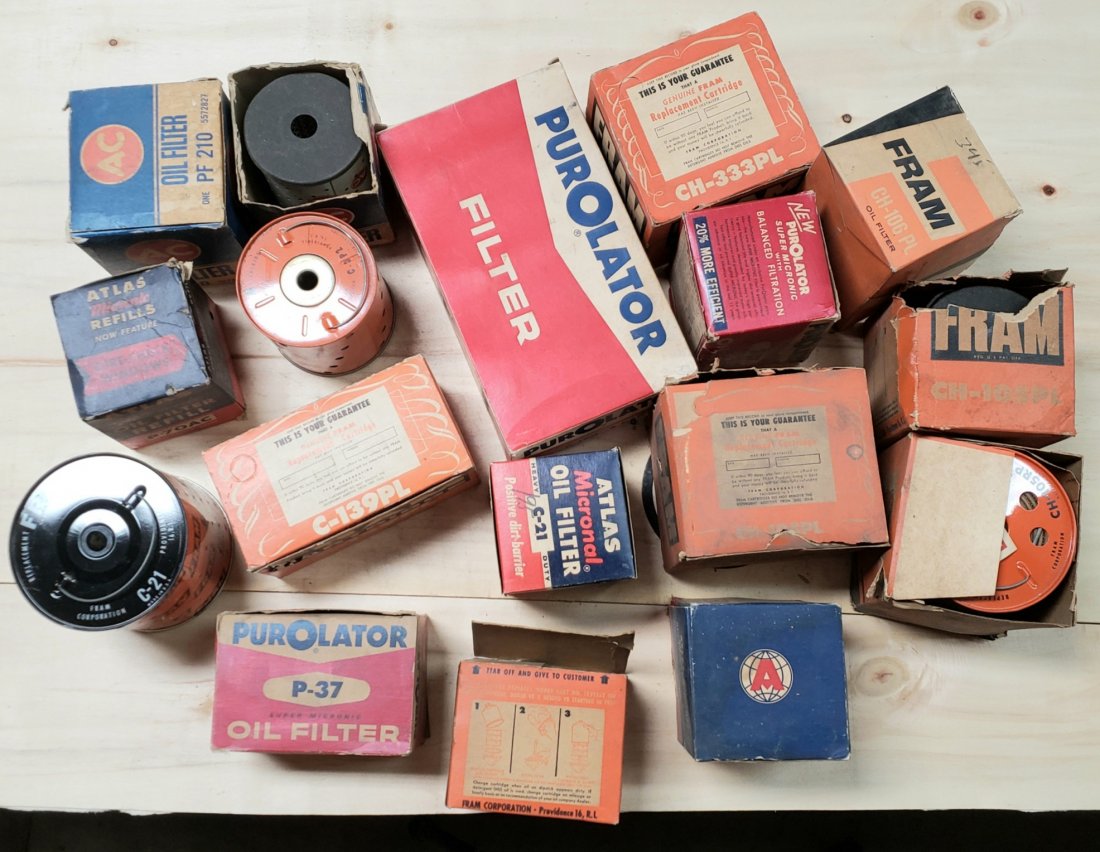 AC Fram Purolator oil filter lot 50's  60's (1 of 5)