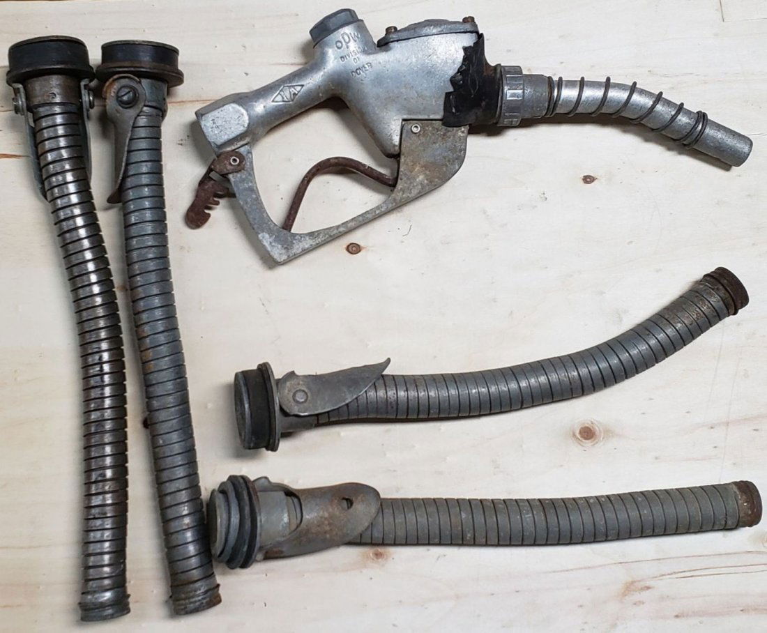 Lot of Military Gas Can Nozzles & Dover Gas Pump Handle (1 of 3)
