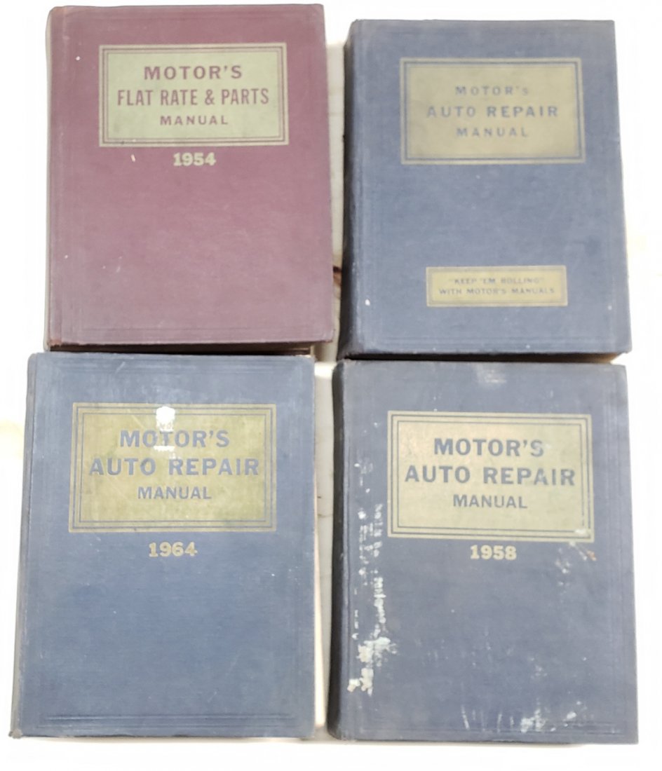 Lot of  4  1950's - 60's Motors auto repair manuals (1 of 2)