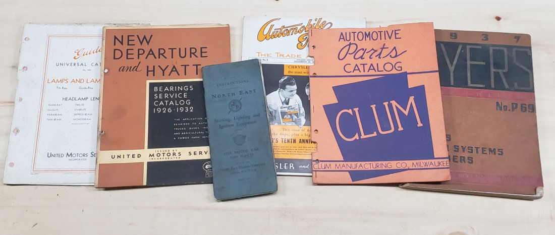 Lot of 1930's Auto parts catalogs & manuals (1 of 4)