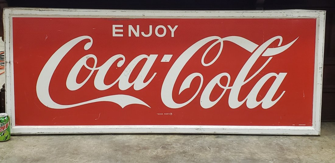 Enjoy Coca Cola Self Framed Tin Sign (1 of 3)