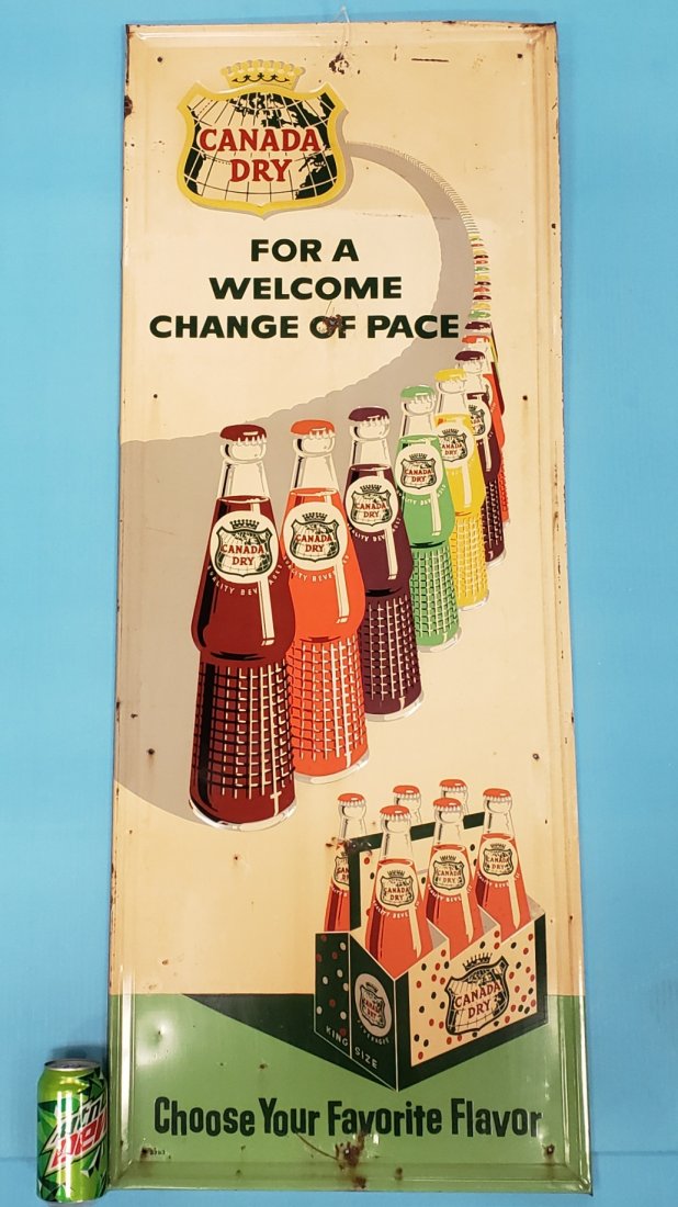 Canada Dry Embossed Vertical Tin Sign (1 of 4)