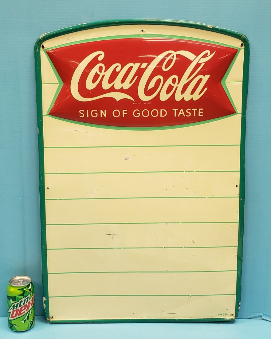 Coca Cola Sign of Good Taste  Fishtail Menu Board (1 of 3)