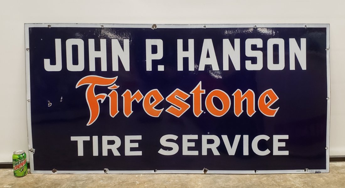 Porcelain Firestone Tire Service Sign (1 of 3)