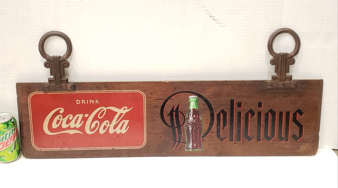 Coca Cola Delicious Kay Displays Wood & Metal Sign (1 of 4)