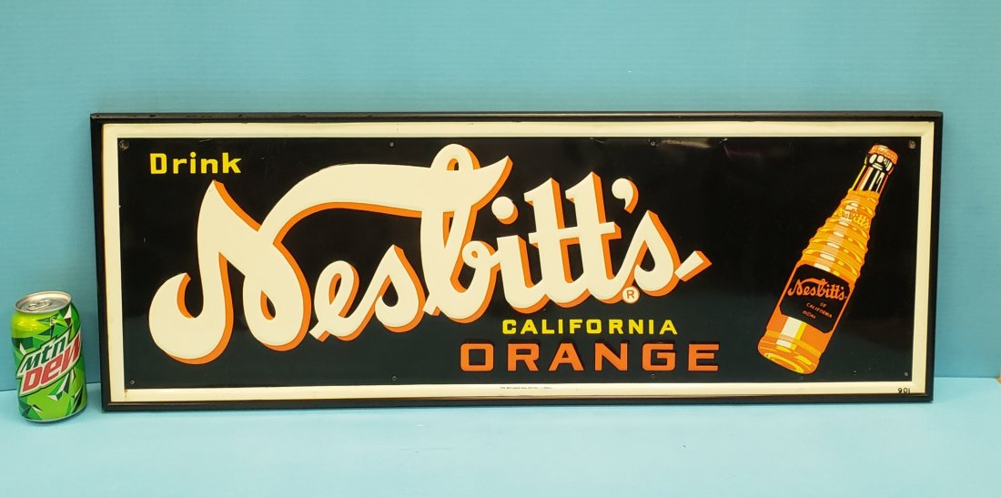 Nesbitt's Embossed Framed Tin Sign (1 of 4)