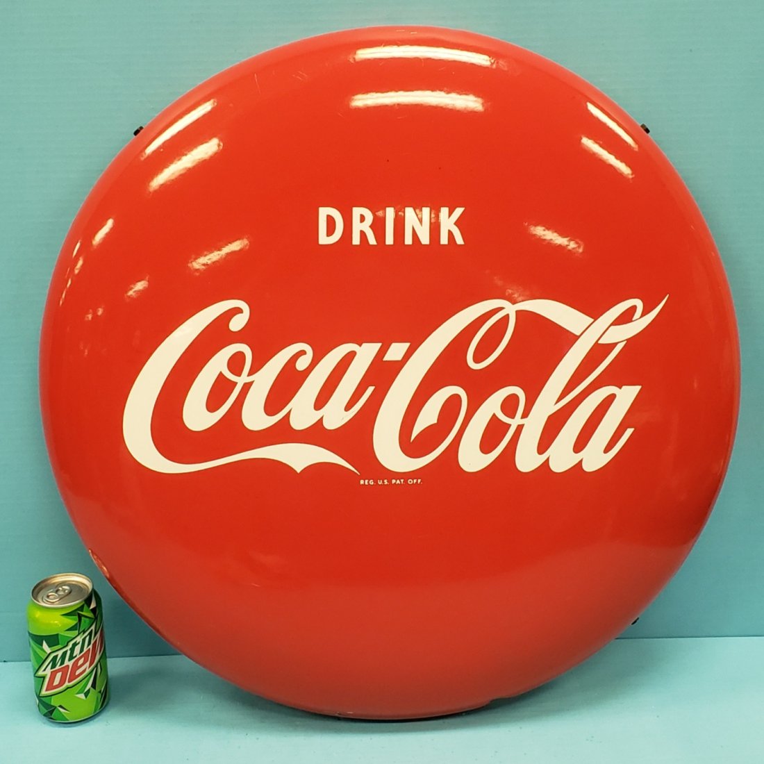 24" Coca Cola Porcelain Button Sign (1 of 3)