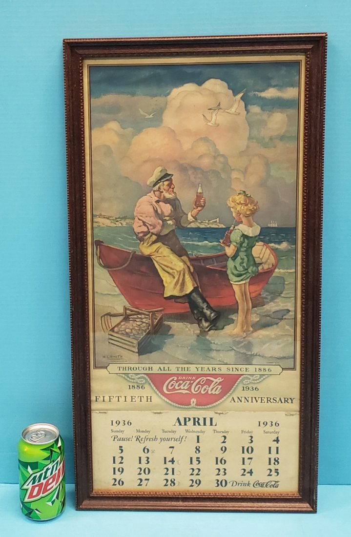 1936 Coca Cola 50th Anniversary Calendar (1 of 4)