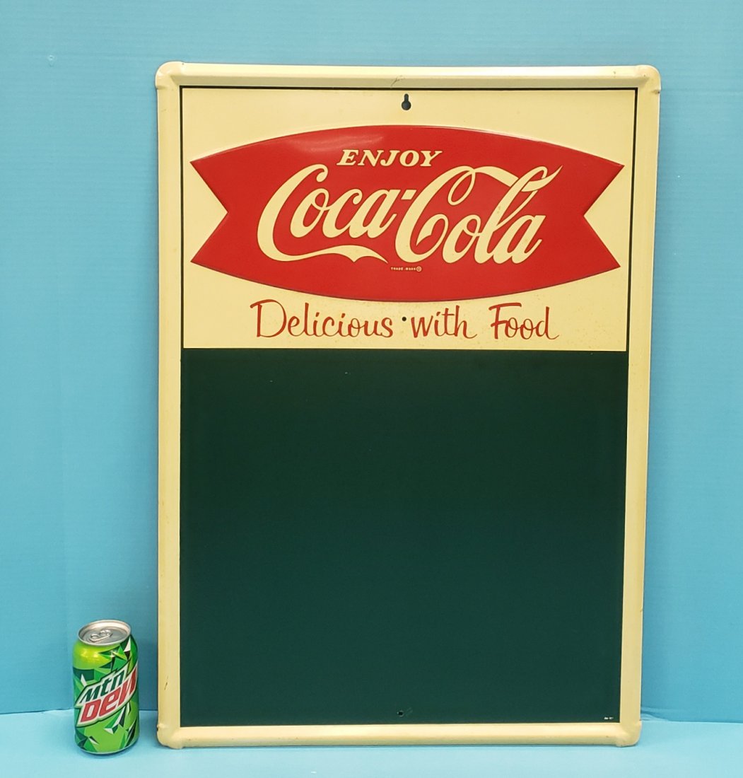 Enjoy Coca Cola Embossed Fishtail Menu Board Sign (1 of 4)