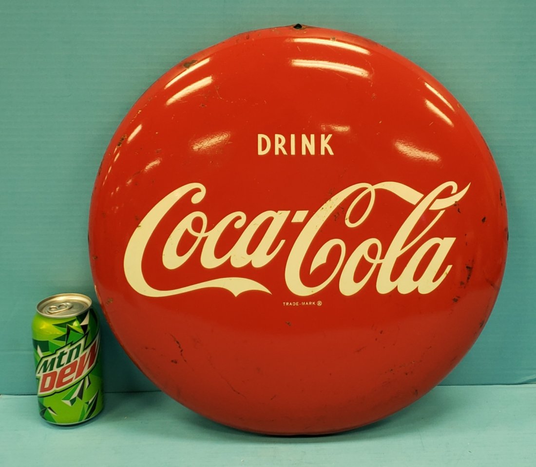 16" Coca Cola Button sign (1 of 4)