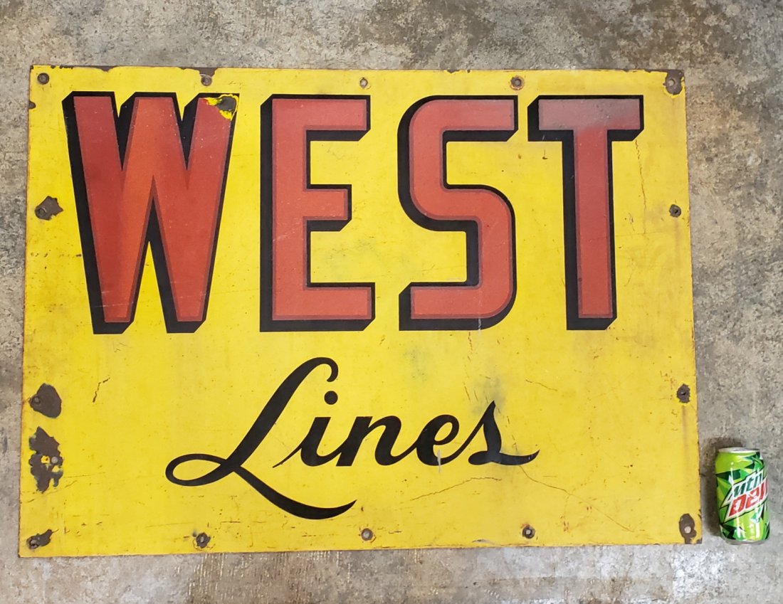 West Lines Porcelain Sign (1 of 2)
