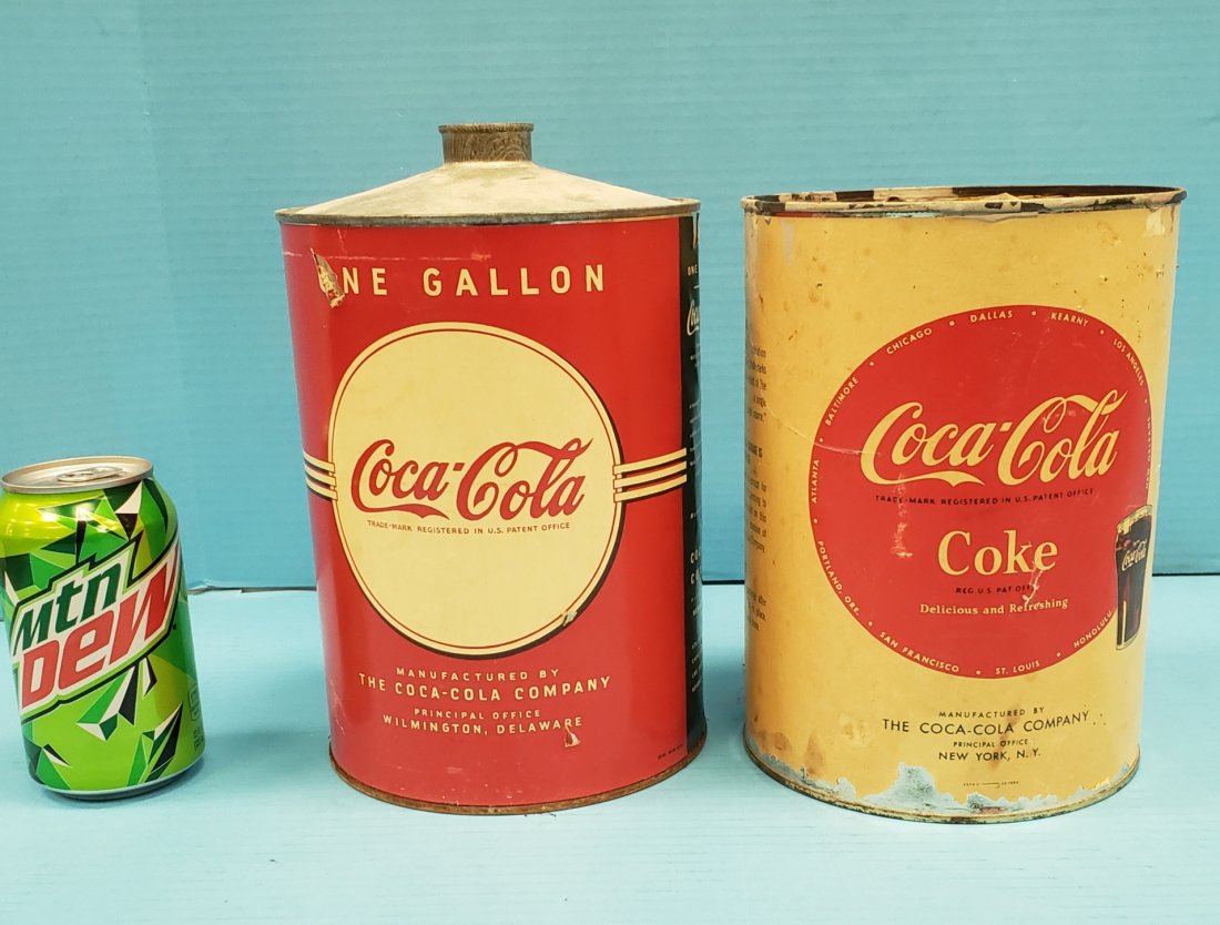 2 Coca Cola Syrup One Gallon Cans (1 of 3)