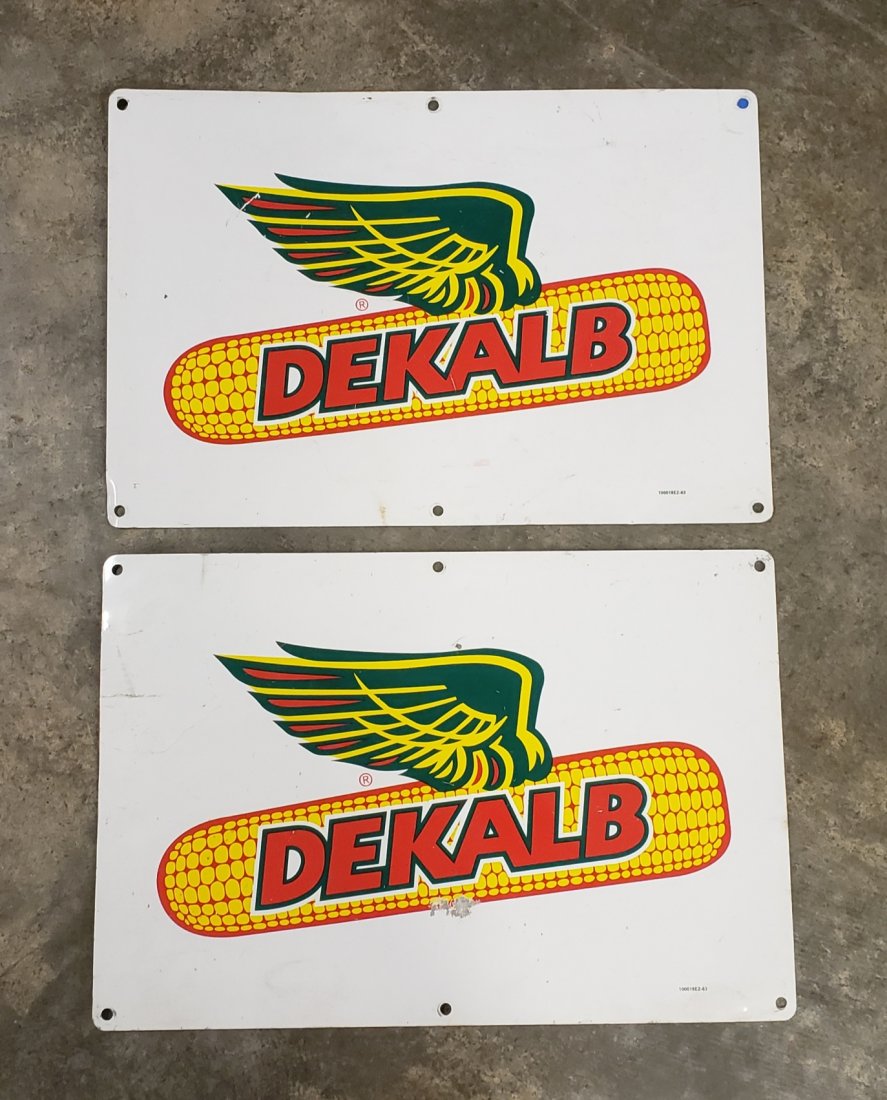 2 Double Sided Dekalb  Asgrow tin signs (1 of 2)