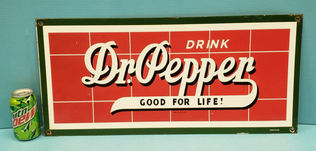 Porcelain Dr Pepper Sign Reproduction (1 of 2)