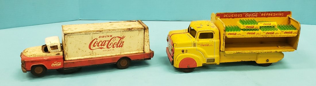 2 Vintage Coca Cola Toy Trucks Marx & Battery Operated (1 of 9)