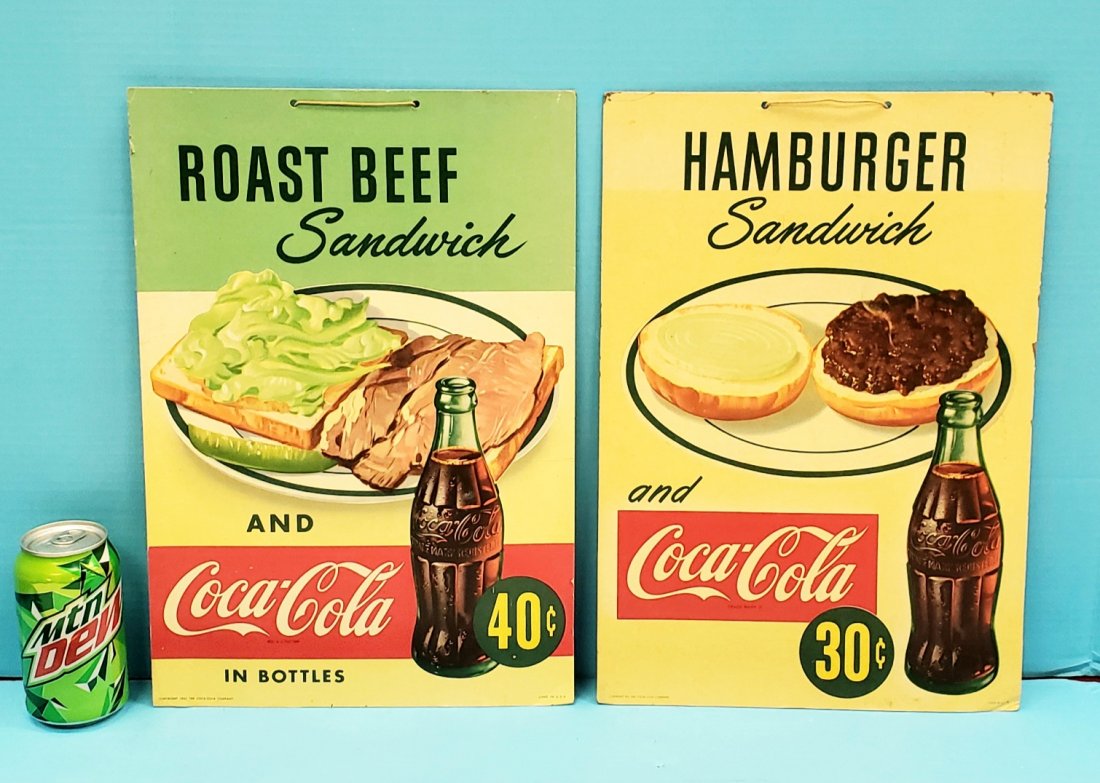 Two 1950's Coca Cola Diner Signs (1 of 2)