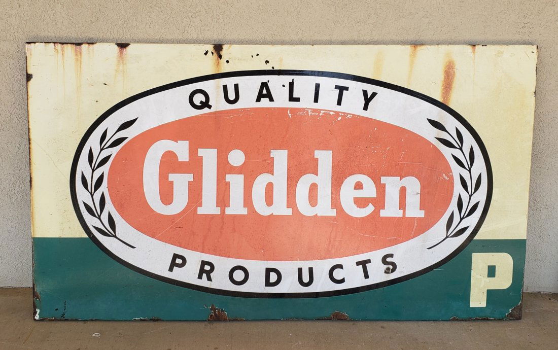 Porcelain Glidden Quality Products Paint Sign (1 of 1)