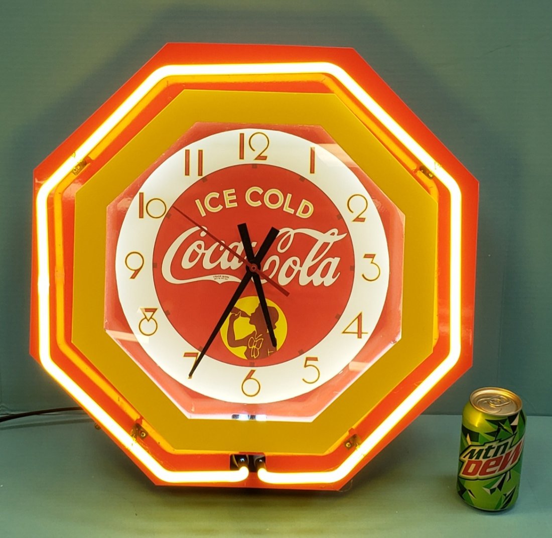 Ice Cold Coca Cola Neon Clock (1 of 2)