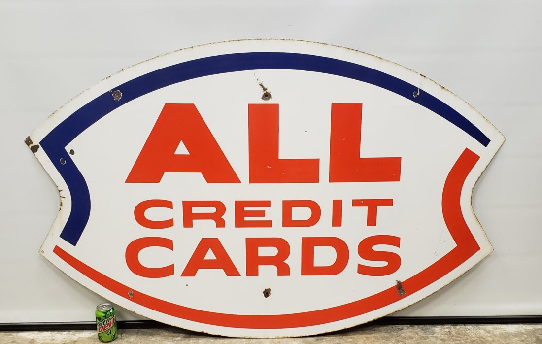 All Credit Cards Kerr McGee Porcelain Sign (1 of 4)