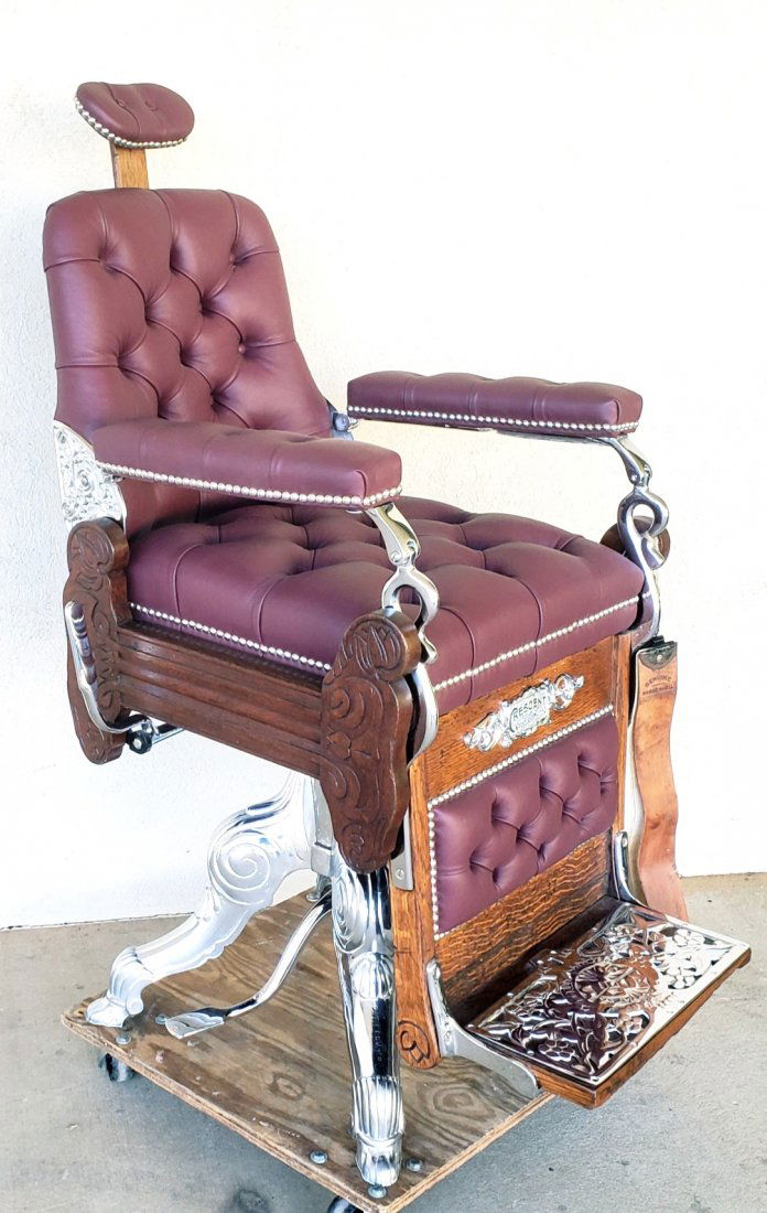 1890's Restored Crescent Koken Barber Chair (1 of 13)