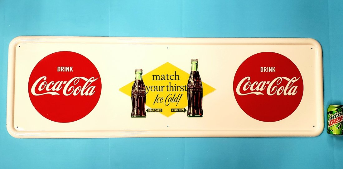 RARE 1950's NOS Coca Cola Match Your Thirst Ice Cold (1 of 3)