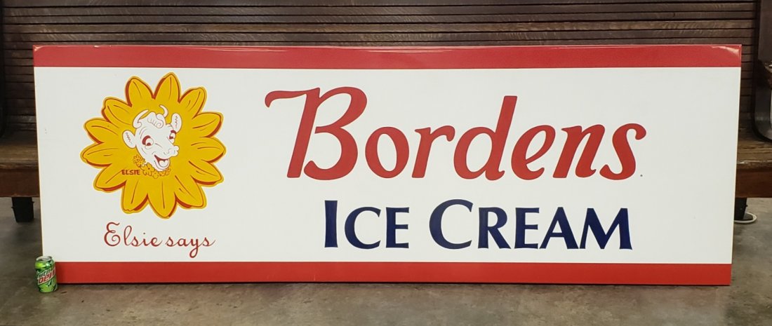 Bordens Ice Cream Painted Metal sign (1 of 2)