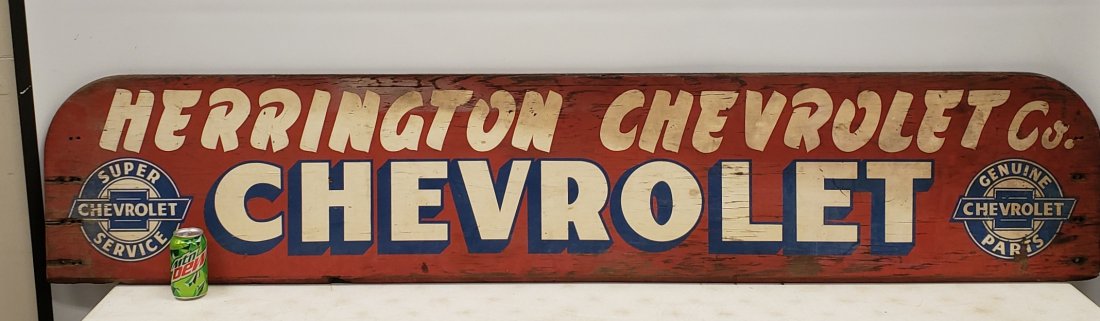 Vintage Super Chevrolet Service Painted Wood Sign (1 of 4)