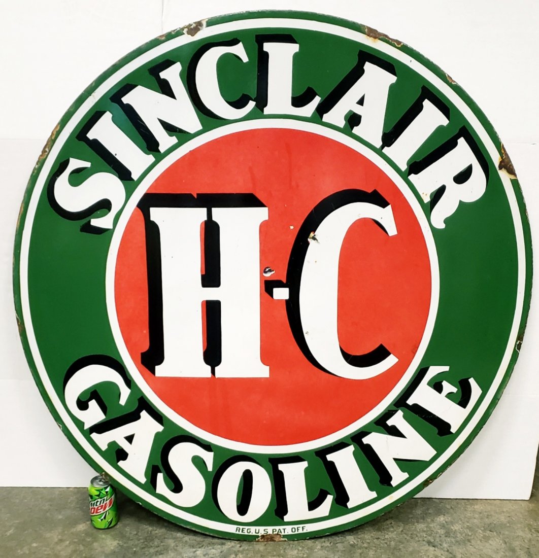 48" Porcelain Sinclair Sign RARE single sided version (1 of 3)