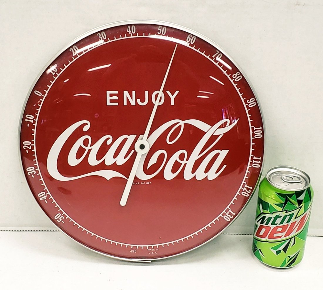 12" Enjoy Coca Cola round thermometer (1 of 2)
