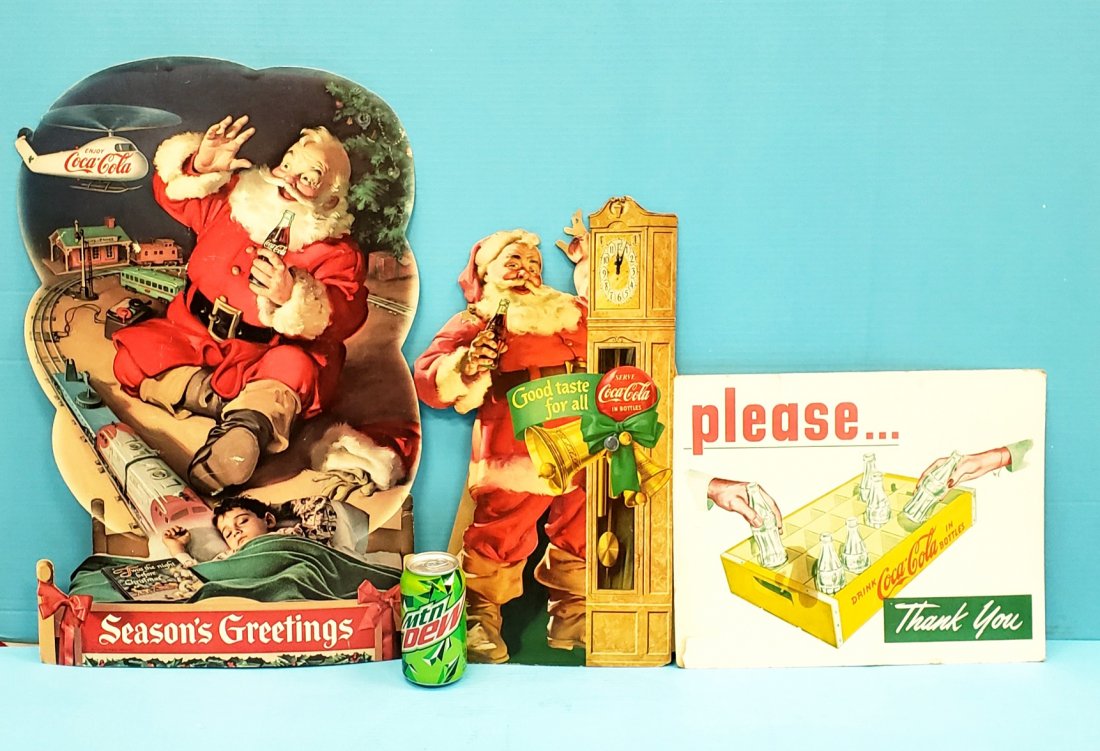 Lot of Coca Cola Cardboard Advertising and Santa (1 of 7)
