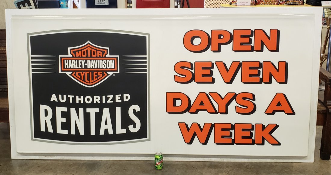 Harley Davidson Motor Cycles Authorized Rental Sign (1 of 1)