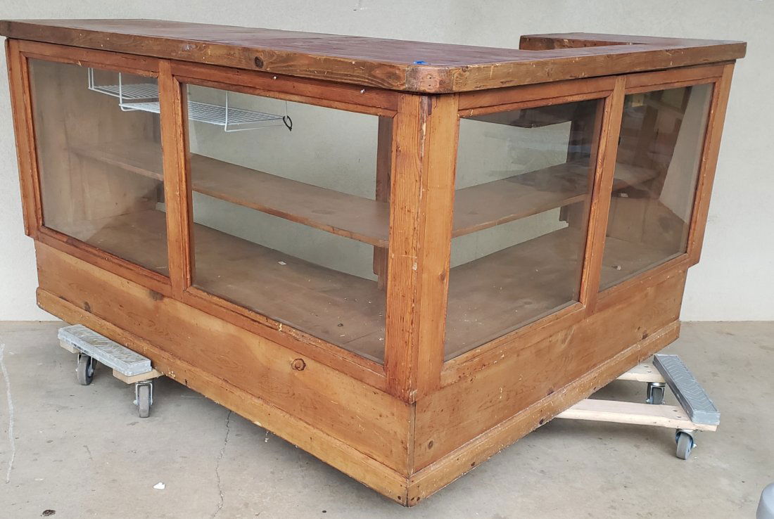 General / Country Store Wood L Shaped Counter (1 of 5)
