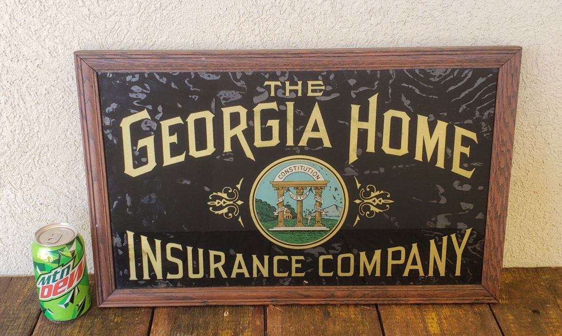 The Georgia Home Insurance Company Glass Sign (1 of 2)