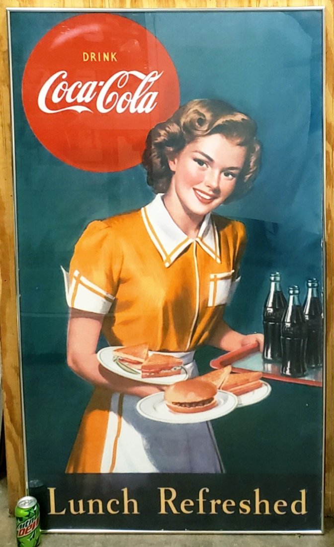 Drink Coca Cola Lunch Refreshed Framed Poster (1 of 1)