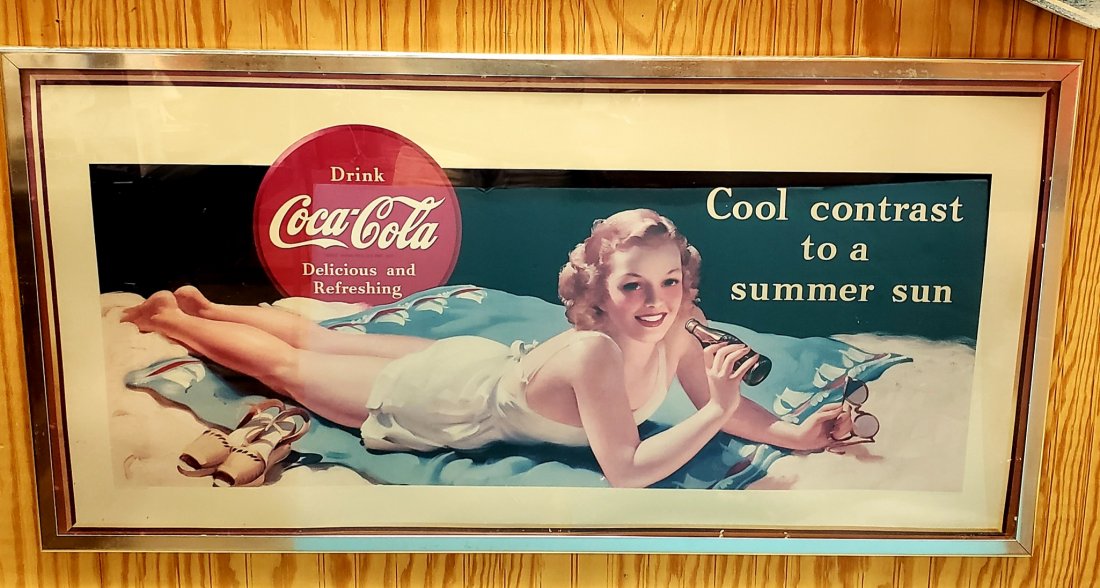 Coca Cola Framed Poster from Johnny Rockets (1 of 1)