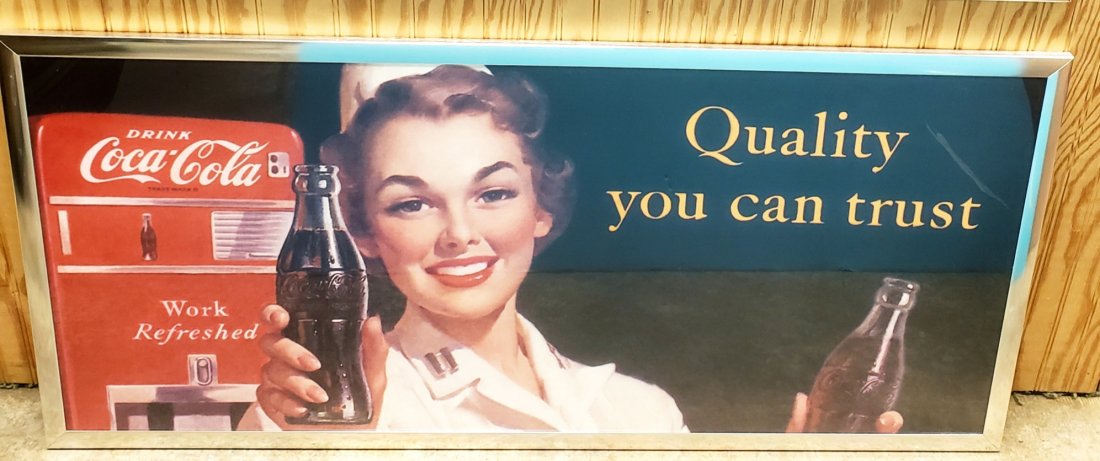 Framed Coca Cola Poster from Johnny Rockets (1 of 1)