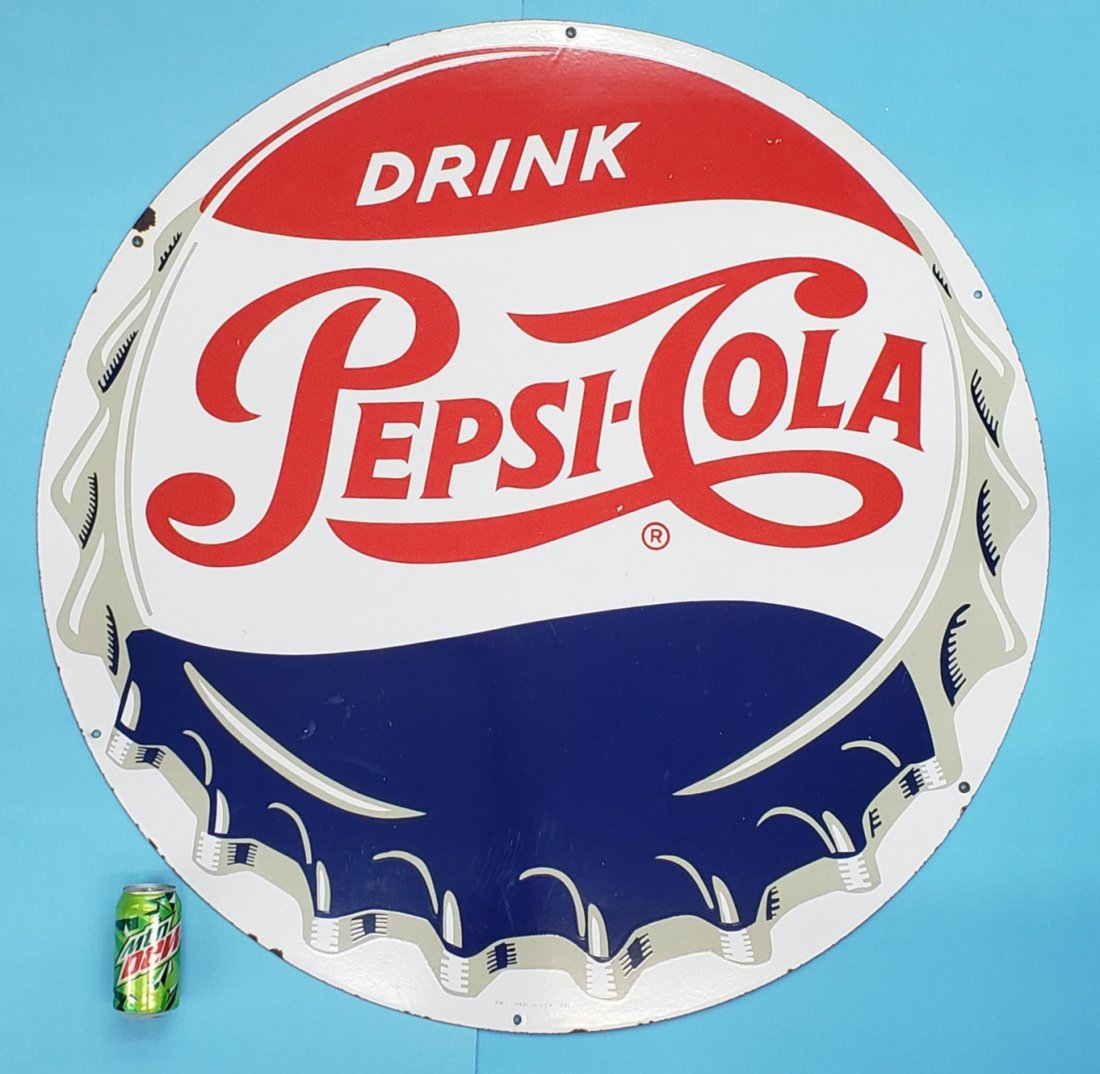 Porcelain Drink Pepsi Cola sign (1 of 3)