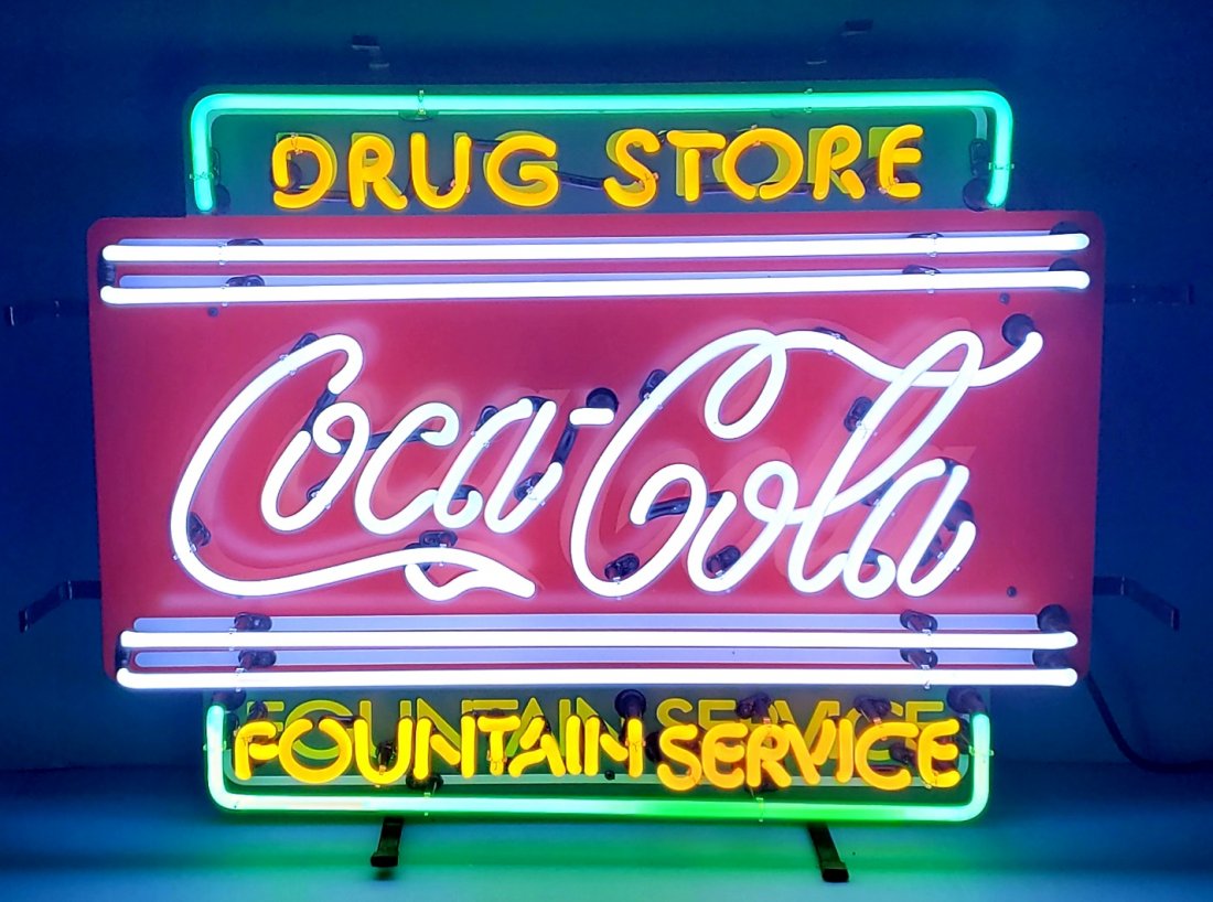Coca Cola Drug Store Fountain Service neon (1 of 2)