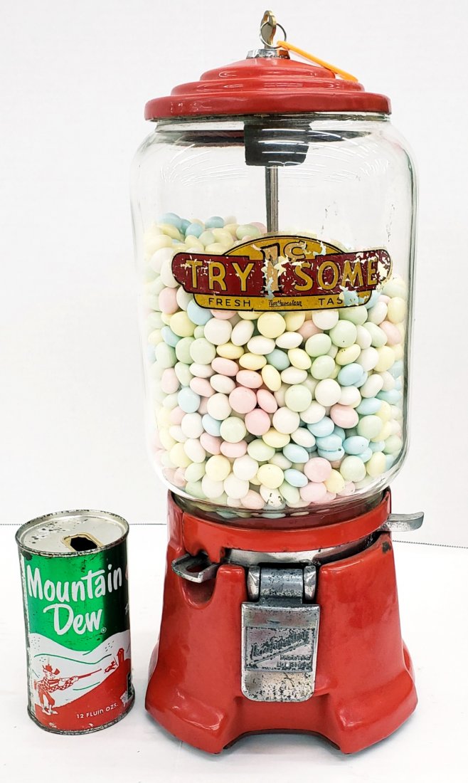 Norwestern One Cent Try Some Gumball/Peanut Machine (1 of 5)